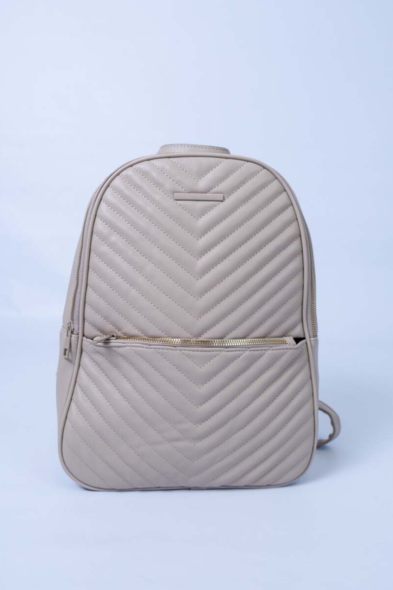 Mochila clásica capitoneada Beige