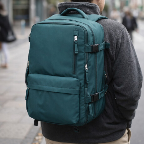 Mochila viral expandible para viaje Verde