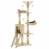 Rascador Torre 5 Niveles En Felpa Y Sisal Para Gato Juego Color Variante Beige