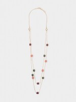 Collar Con Detalles En Resina multicolor