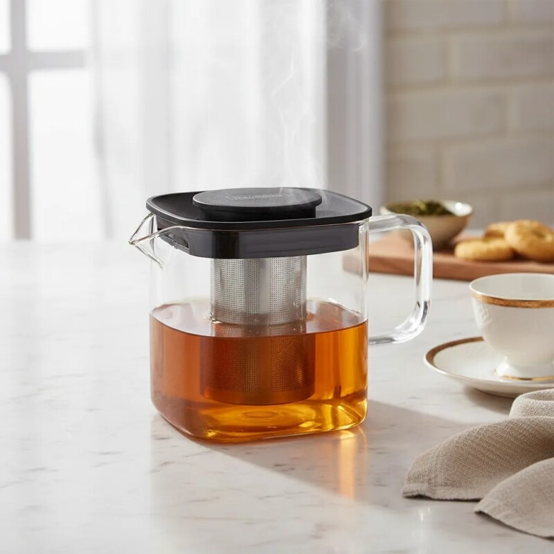 Tetera Cuadrada de Vidrio con Infusor - 61763/060 - Tramontina Tetera Cuadrada de Vidrio con Infusor - 61763/060 - Tramontina