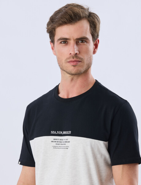 REMERA RAYADA DE ALGODÓN Gris