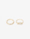 Sets Anillos Strass Set De Anillos De Metal Strass - Dorado