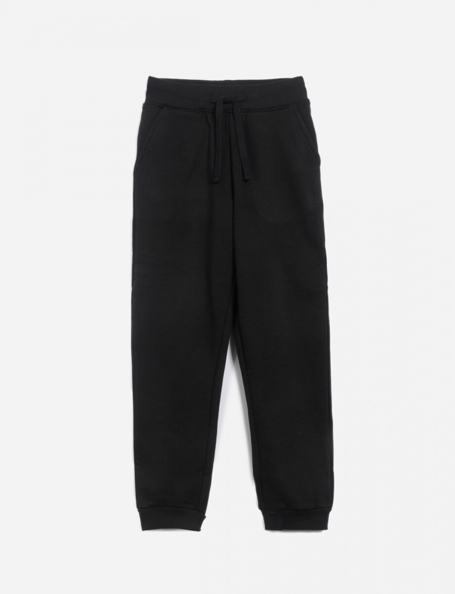 Pantalon deportivo con puño - Niño - Negro 