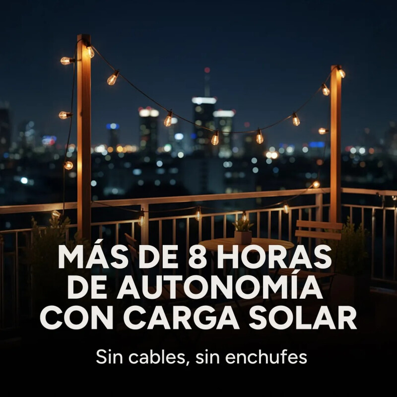 Guirnalda Solar Vintage 10 Luces Exterior 7 m Guirnalda Solar Vintage 10 Luces Exterior 7 m