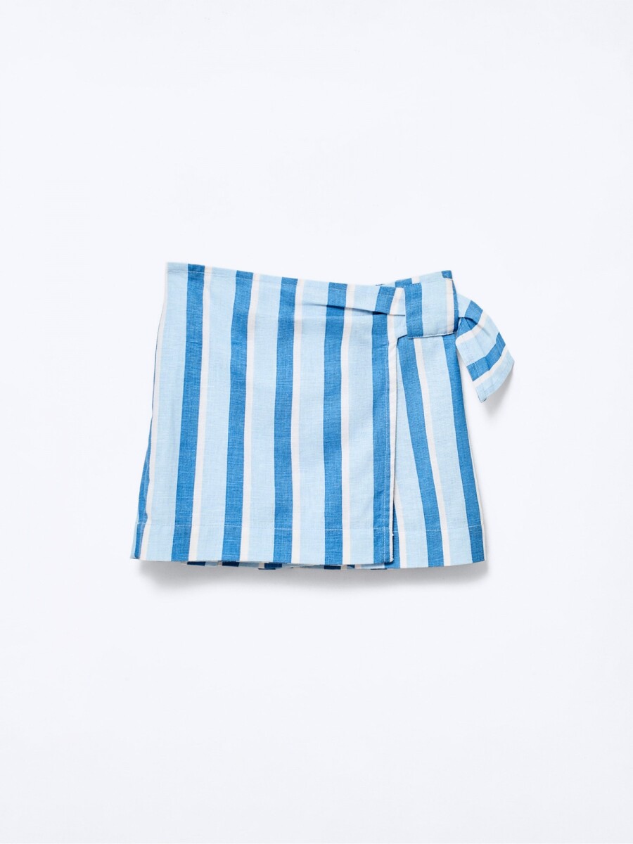 SHORT INFANTIL DE RAYAS - AZUL 