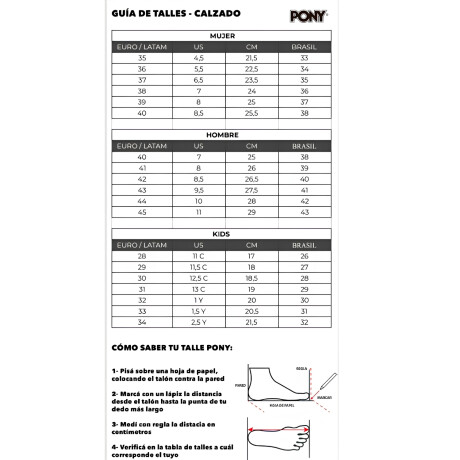 Championes Pony hombre superlight casual Royal-Blanco