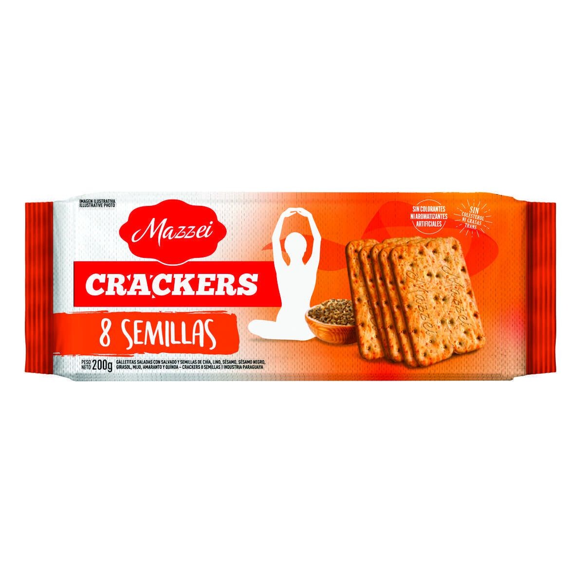 MAZZEI CRACKERS 8 SEMILLAS 200G X 30 UNI 
