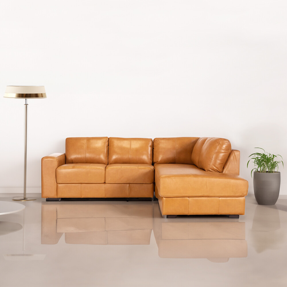 Sillón Lux - 3 Cuerpos Camel - Chaise Izquierdo