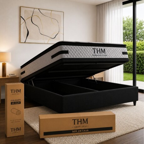 Sommier 2 Plazas HAMPTONS Platinum Hybrid Box Baul Sommier 2 Plazas HAMPTONS Platinum Hybrid Box Baul