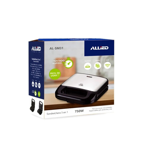 Sandwichera 3 En 1 Allied Al-sm31 SANDWICHERA ALLIED AL-SM31 AP