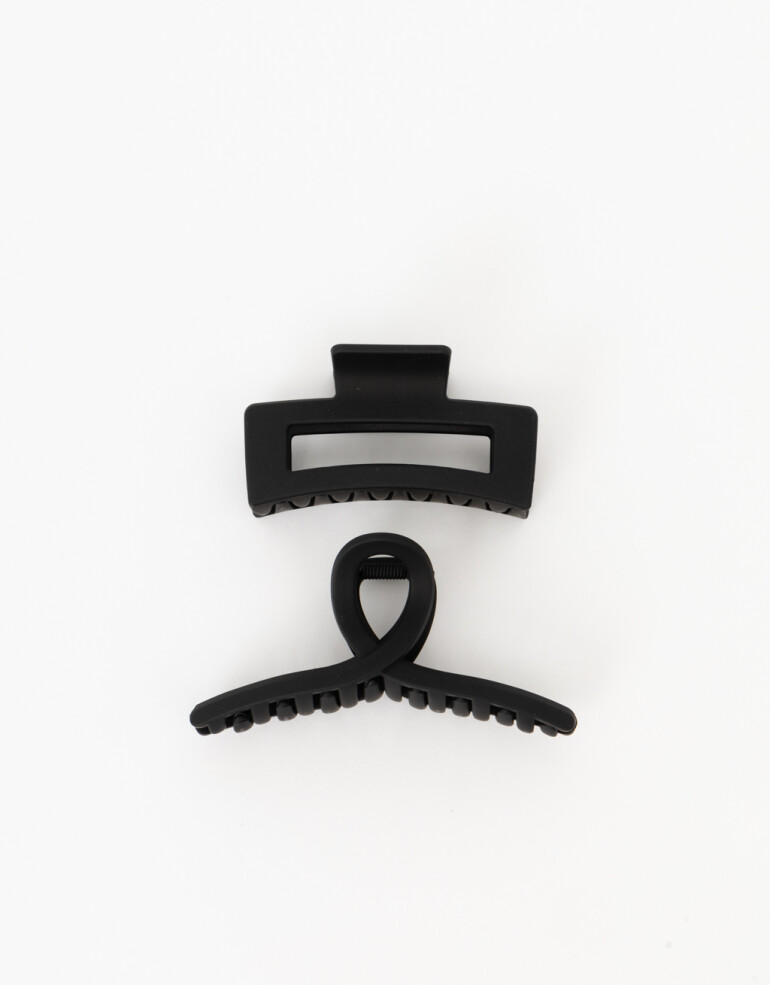 Broches Sets Acrilico Set De Broches Matte - Negro