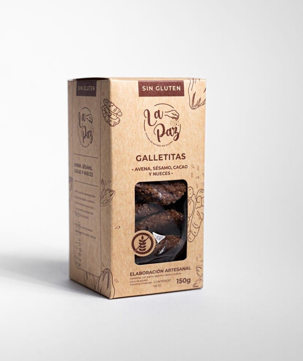Galletita de avena, sésamo, cacao y nueces 