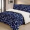 Acolchado RED FLEX de Corderito y Sherpa QUEEN 250x230 AZUL FLORES