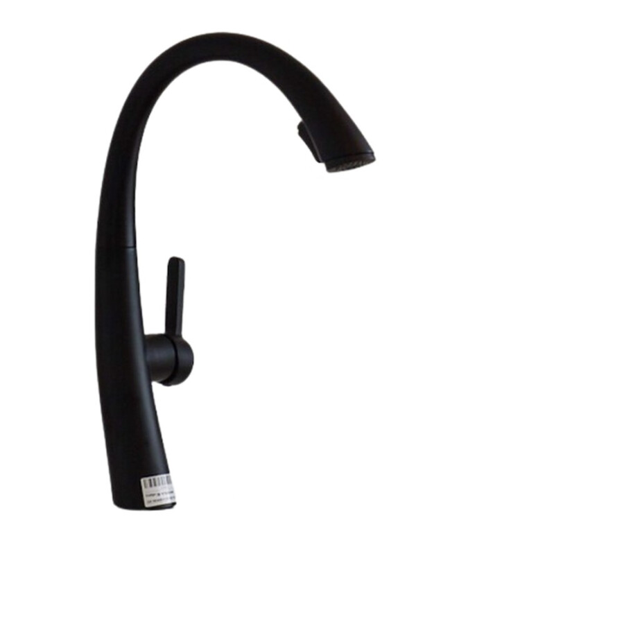 Griferia de Cocina Monocomando Negro con Pico Curvo Linea Symphony Griferia de Cocina Monocomando Negro con Pico Curvo Linea Symphony