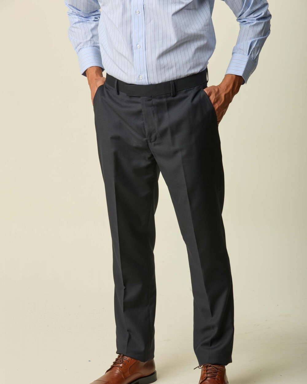 Pantalón Vestir Corte Clásico Azul Marino