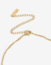 Cadena Corta con Dije Metal Collar Acero Inicial M - Dorado