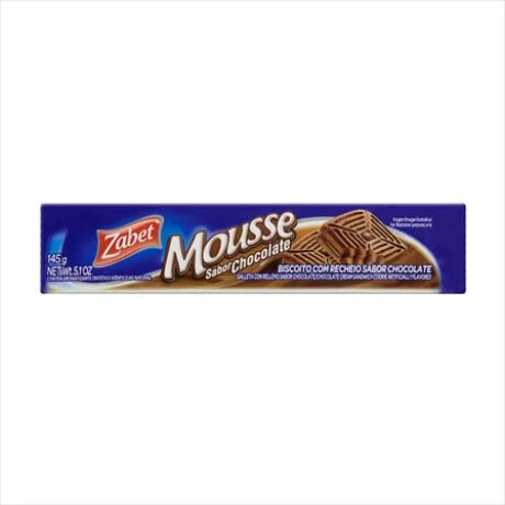 Galleta Rellena Mousse ZABET 145grs RELLENA MOUSSE ZABET 130GRS CHOCOLATE (UNIDAD)