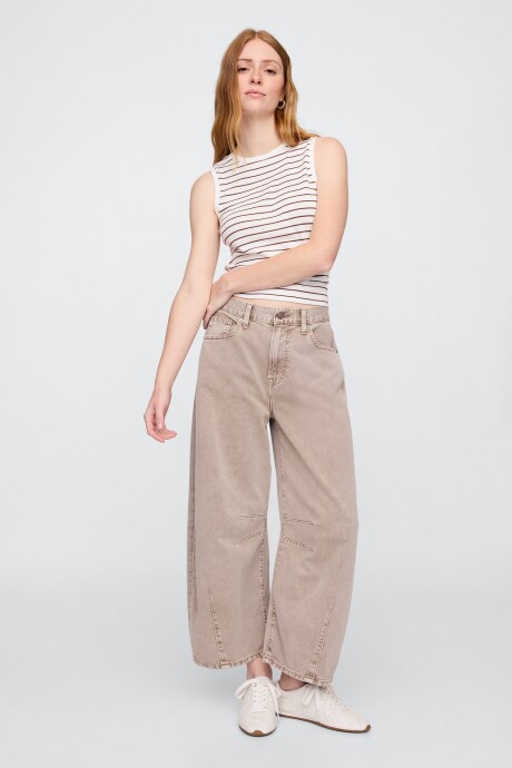 Musculosa A Rayas Mujer Milk Stripe
