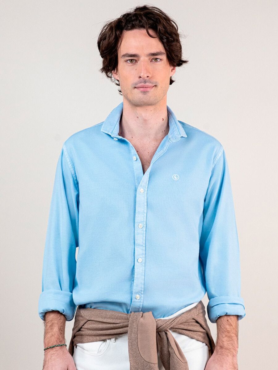 Camisa Estructura El Ganso - Celeste 