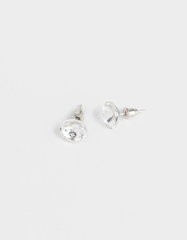Aros Pasantes Con cubic zirconia Aros Con Cubic Zirconia - Plateado