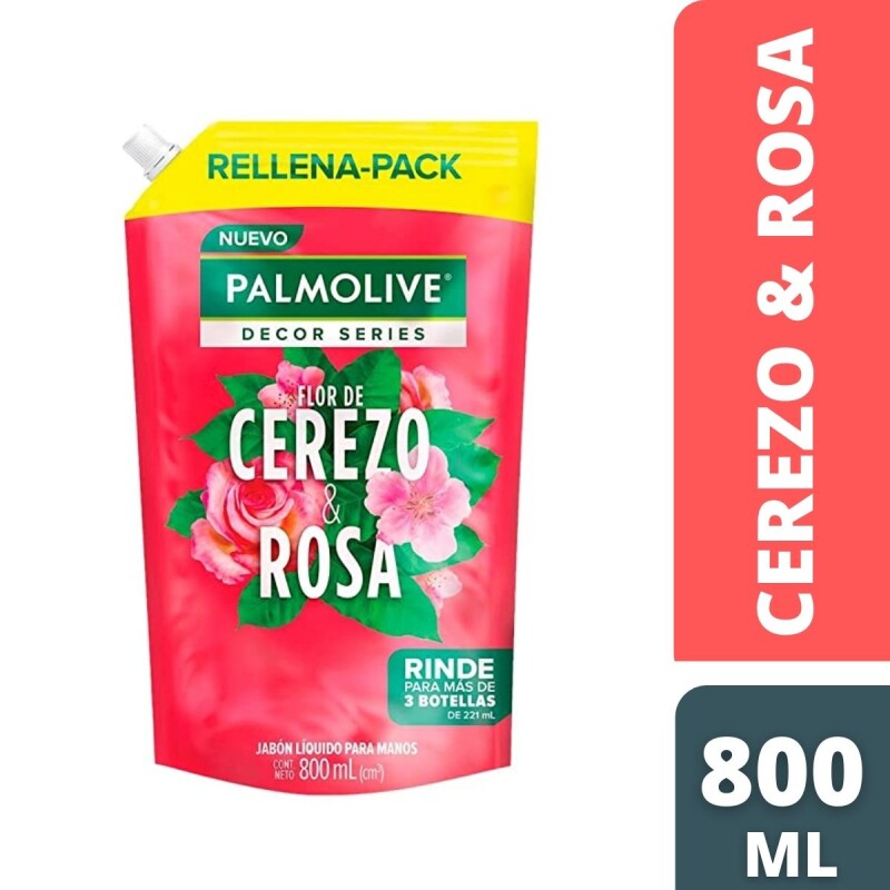 Jabón Líquido Palmolive Flor Cerezo & Rosa 800 ML