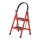 Escalera Tijera 2 Escalones De metal/plastico Base Antideslizante Rojo/Negro