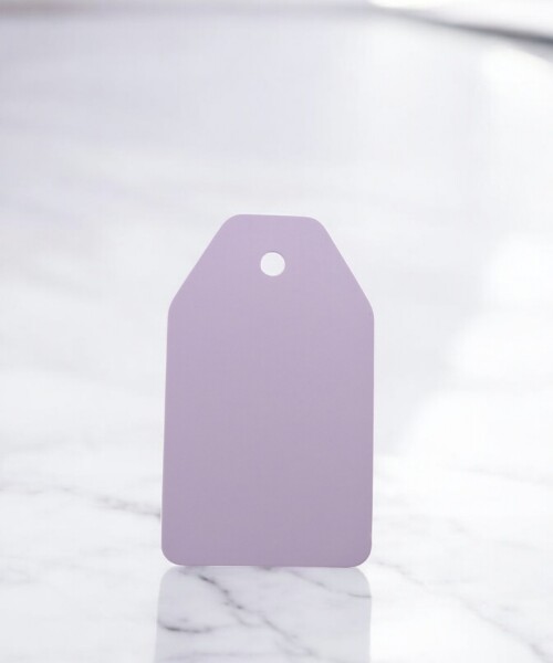 Tag rectangular liso 5x8,5 LILA