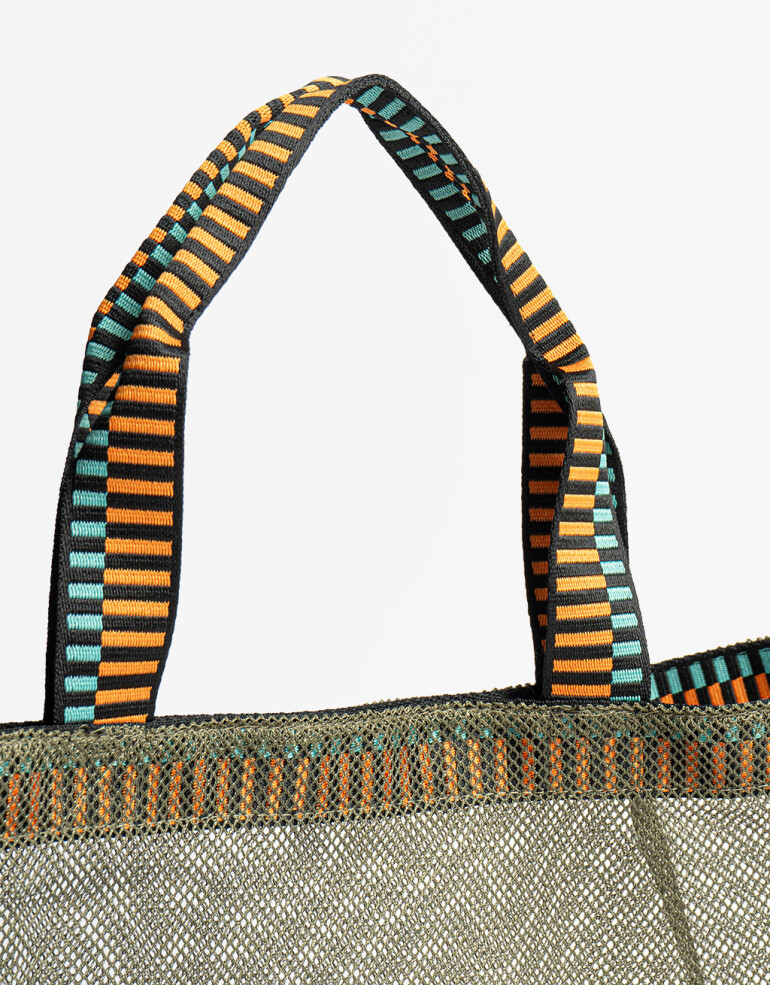 Shopper Shopper De Mesh - Verde Militar