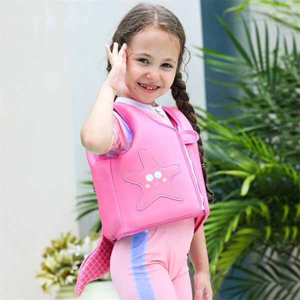 Chaleco Flotador Infantil 3D 19 KG Salvavidas Natacion NIños Variante Color Rosa