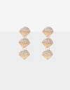 Aros Colgantes Cortos Strass Aros Cortos Caracoles Strass - Dorado