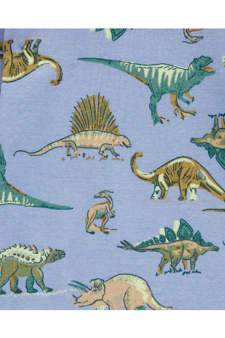 Pijama cuatro piezas de algodón, dos pantalones y dos remeras, diseño dinos Pijama cuatro piezas de algodón, dos pantalones y dos remeras, diseño dinos