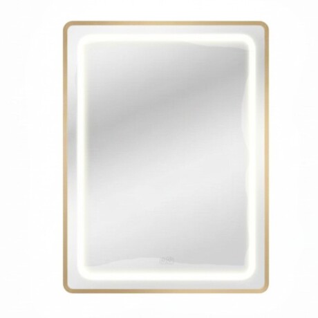 Espejo Vertical Lumax c/marco desempañador y Luz 90x70cm Dorado