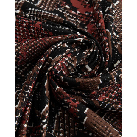 Pañuelo De Material Reciclado Snake Marron Chocolate