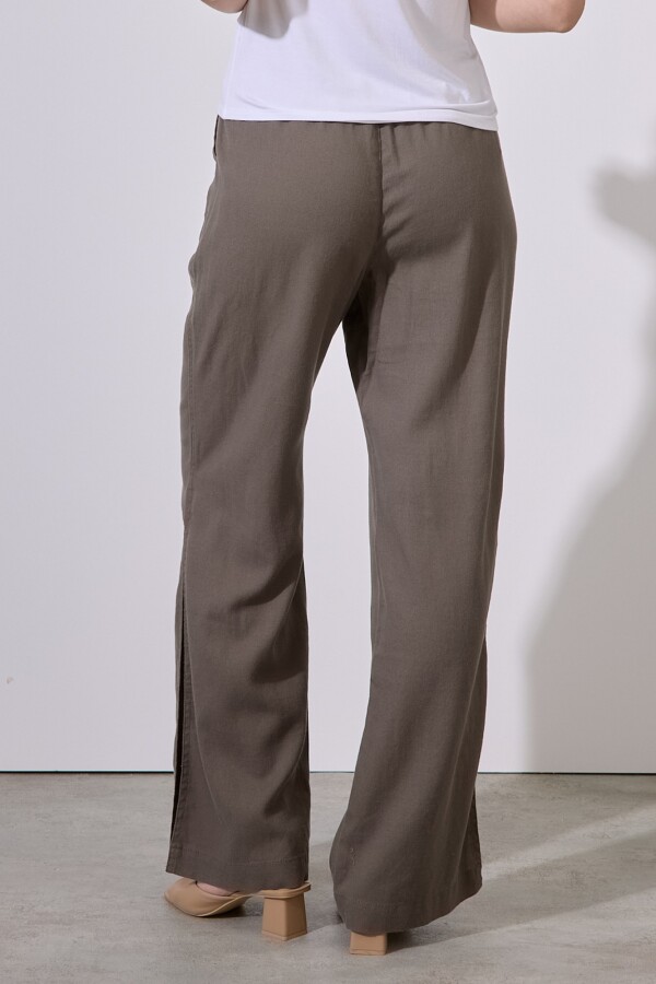 Pantalon Lino Wide OLIVA