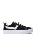 Championes Unisex PONY Casual Lona Gamuza Negro - Blanco