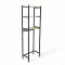 Mueble Hierro y Madera Organizador Rack baño sobre inodoro Negro