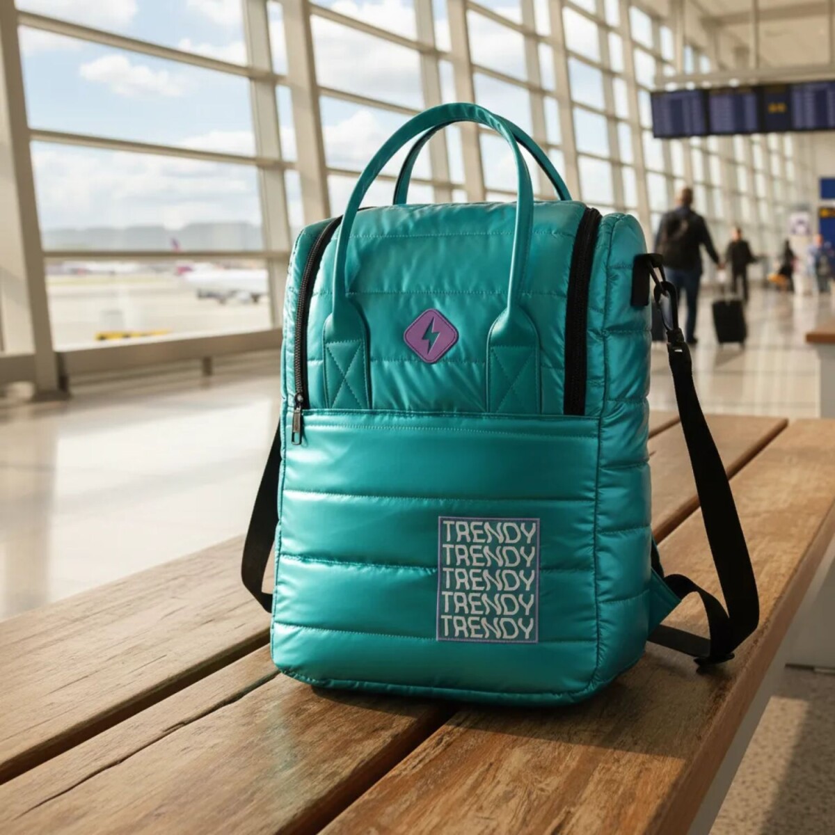 Mochila Trendy con correa desmontable - Turquesa 