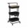 Carrito Organizador Multiuso 3Niveles Ruedas 360° Tapa Negro