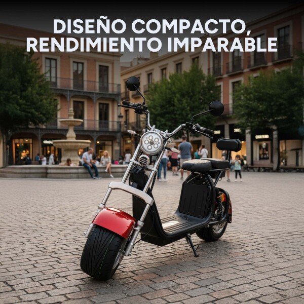 Moto Electrica Gogreen Deluxe 1500W 16Ah 30Km Autono. 45Km/h Color Variante Bordo