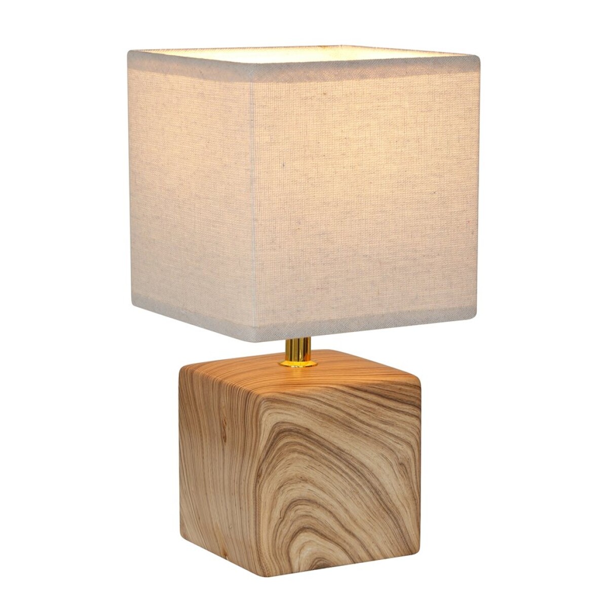 LAMPARA DE MESA CERAMICA 15xH29CM TEXTURA MADERA 