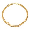 Pulsera Triple córdon-Oro bajo-Sin Piedra-PU8082 sinpiedra