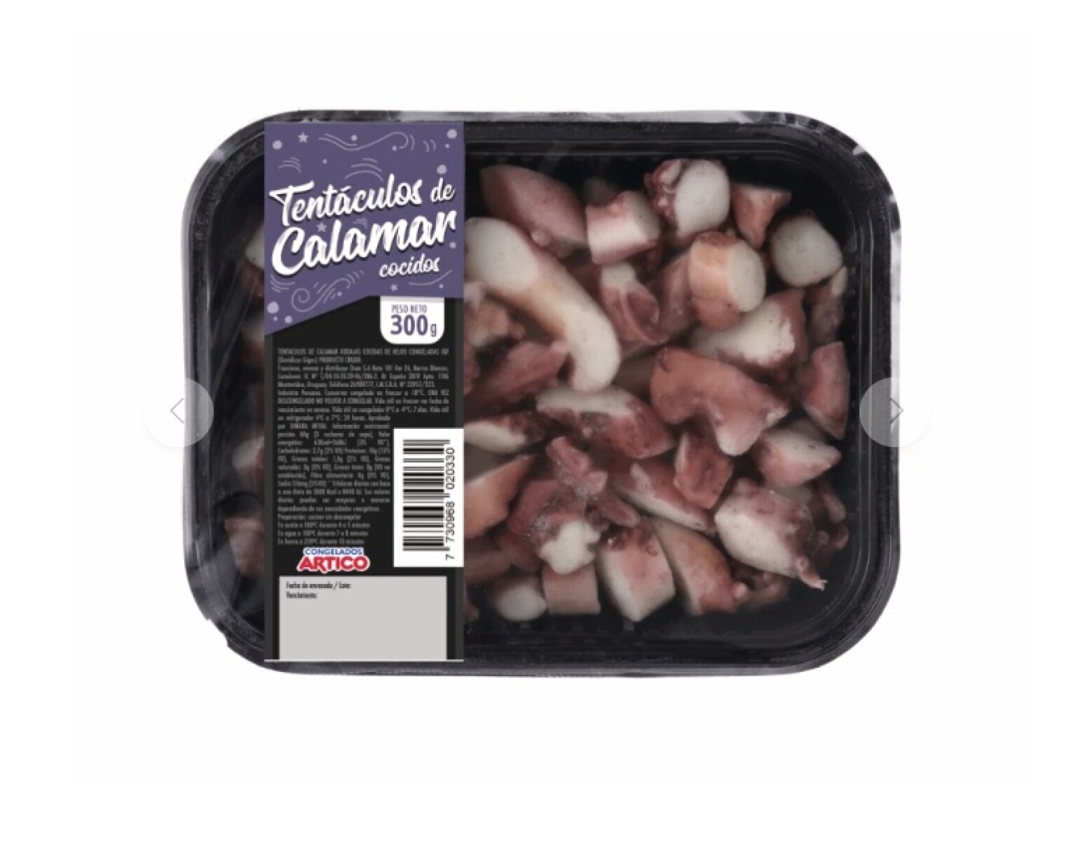 TENTACULOS DE CALAMAR COCIDOS 300G 