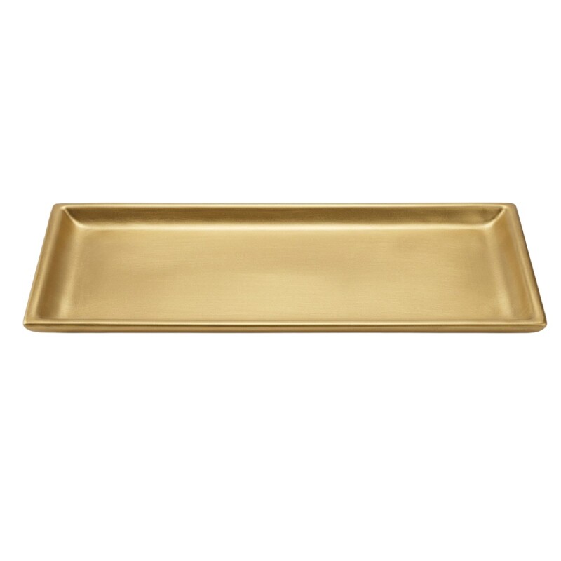 BANDEJA RECT DORADA 35X13CM Unica