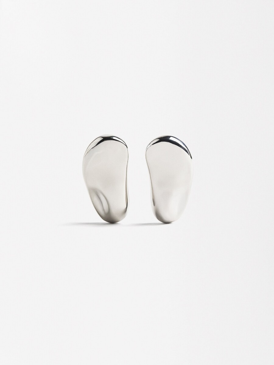 Pendientes Abstractos Con Relieve plateado