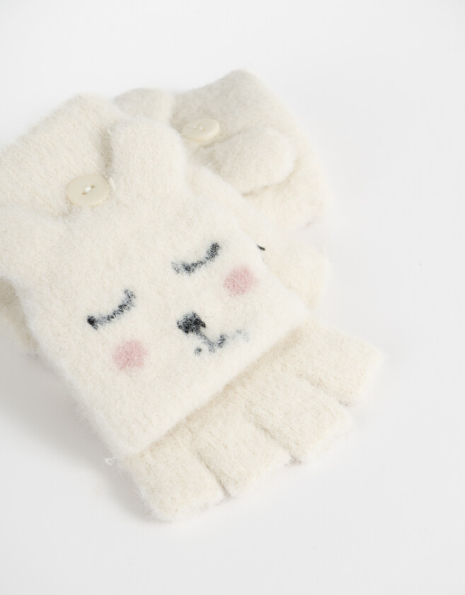 Guantes Infantiles Guantes Infantiles Animalito - Blanco Crudo