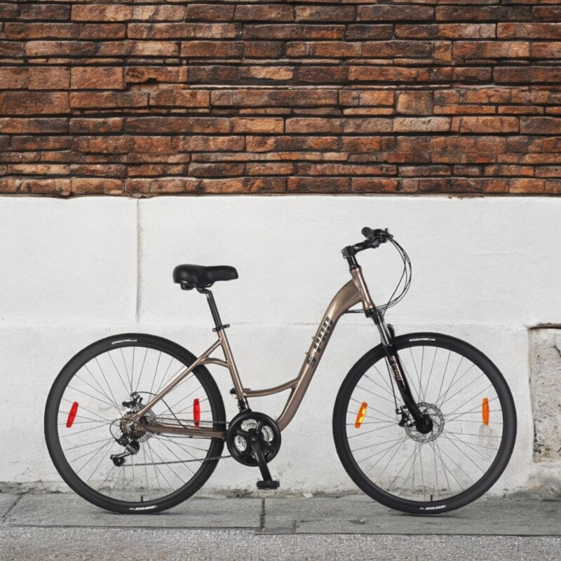 Bicicleta S Pro Discovery Lady Rodado 700C Urbana Con 21 Velocidades COBRE METALIZADO