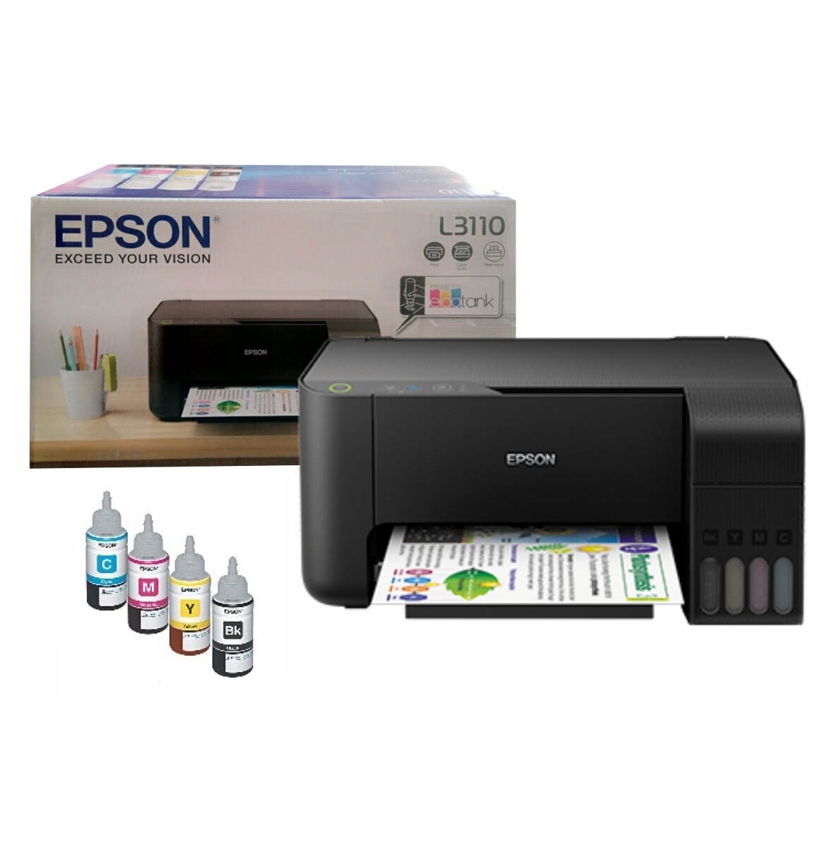 Impresora Multifuncion + Resma de 500 Hojas 