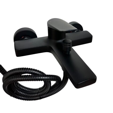 Grifería de ducha Monocomando exterior Chronos negro mate Grifería De Ducha Monocomando Exterior Chronos Negro Mate