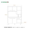 Mueble De Cocina Compacta 150 Con Tapa Premium La Tentación Mueble De Cocina Compacta 150 Con Tapa Premium La Tentación